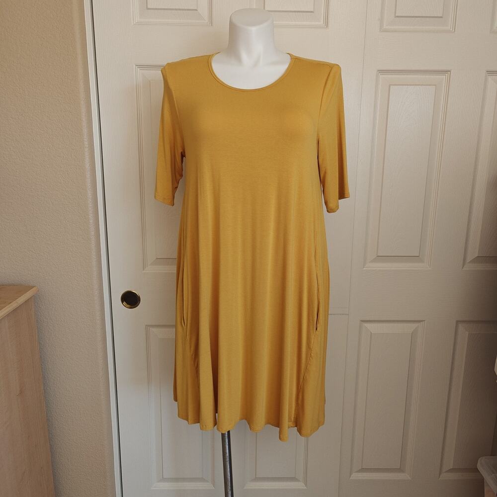 Grace & Lace crew neck A-line high low mini dress sz XL